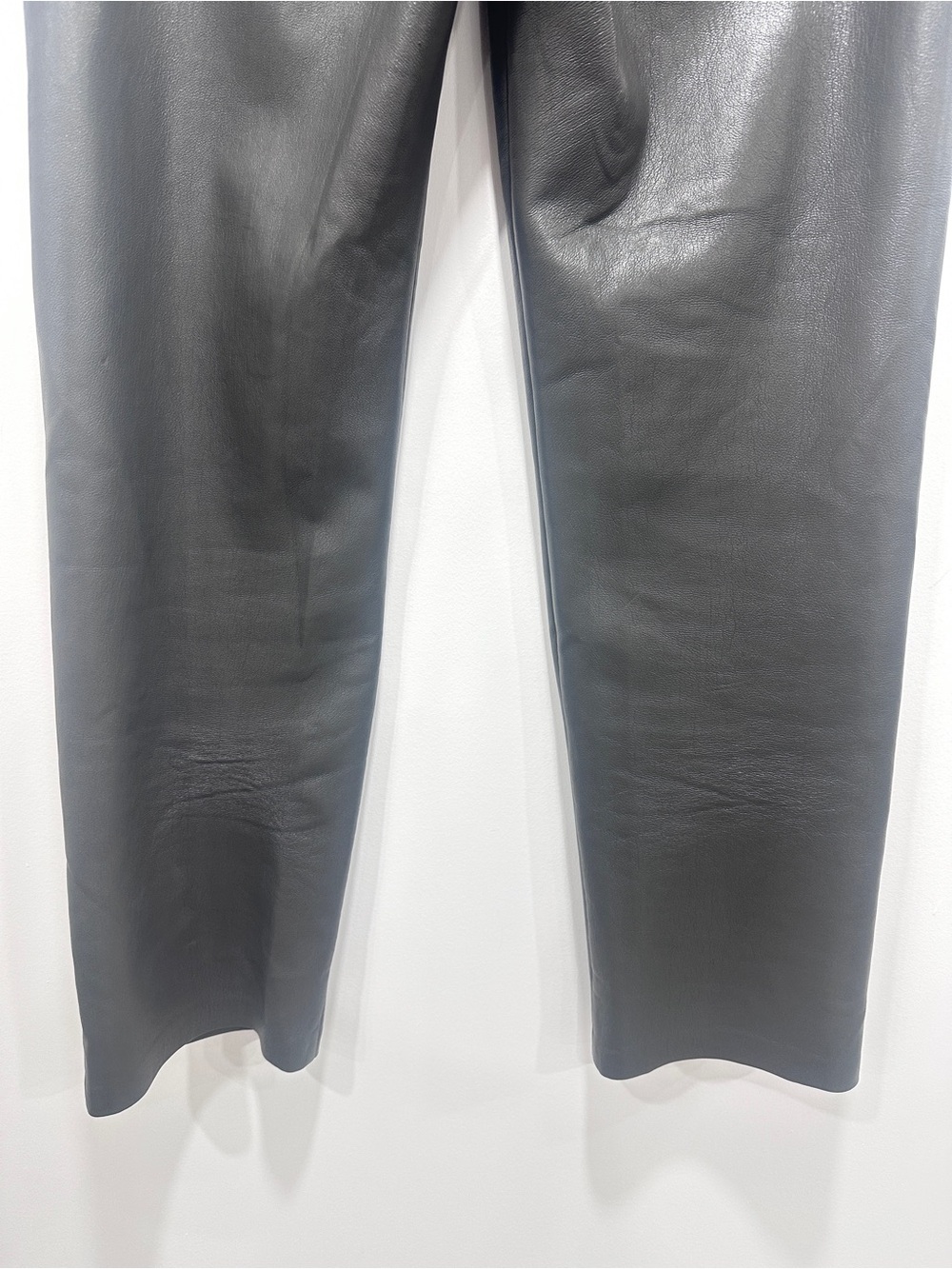 Aritzia Wilfred Melina High Waisted Vegan Leather Pants Charcoal Grey Small S - Picture 10 of 15